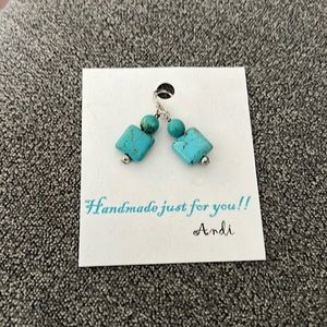 Handmade Turquoise Drop Earrings